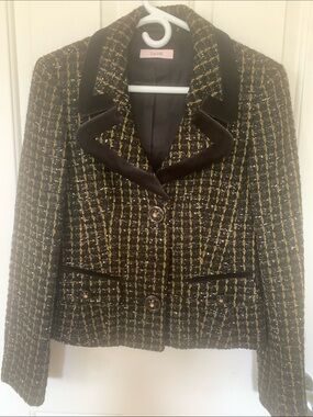 Laurel Black & Gold Tweed Women's Jacket
